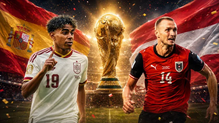 España y Austria se enfrentan en los 16avos de la Copa del Mundo.