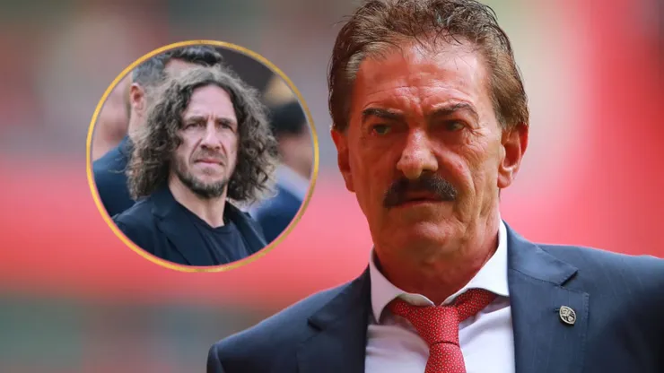 La Volpe cruzó con todo a Carles Puyol.