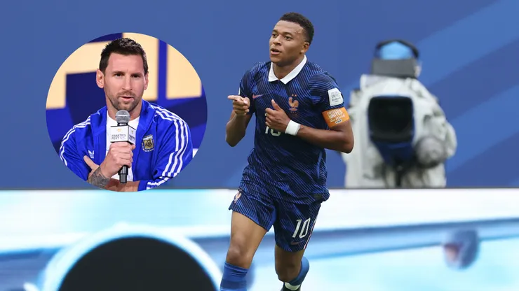 Mbappé se aleja de Lionel Messi