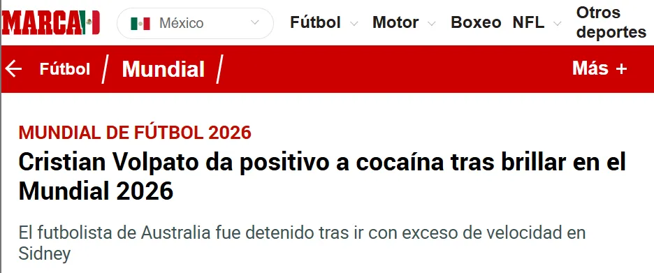 Cristian Volpato quedó en el centro de la polémica (Marca).