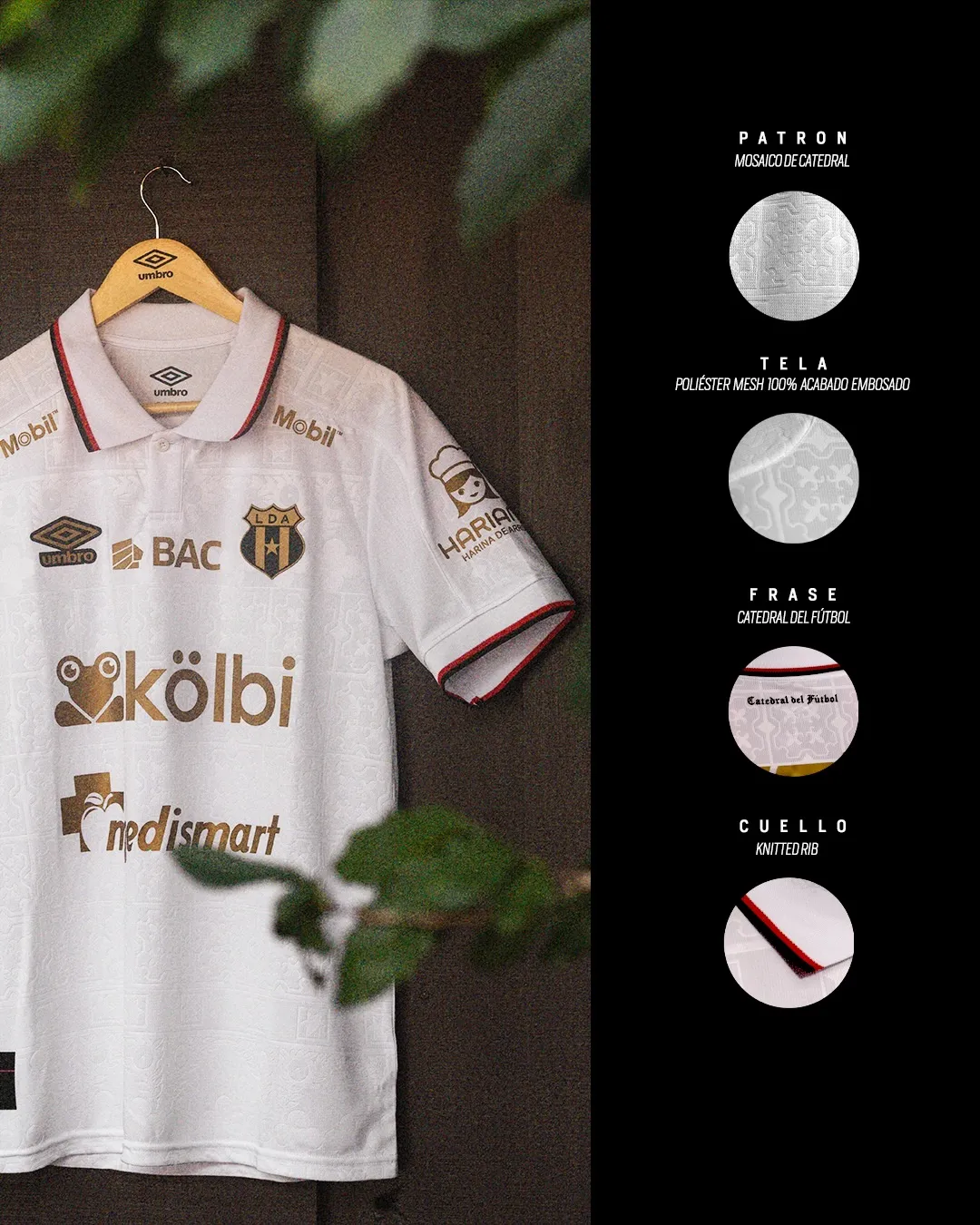 La camisa de visita y sus detalles. (Alajuelense)