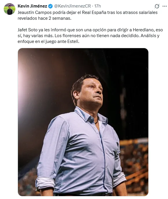 La información de Kevin Jiménez.