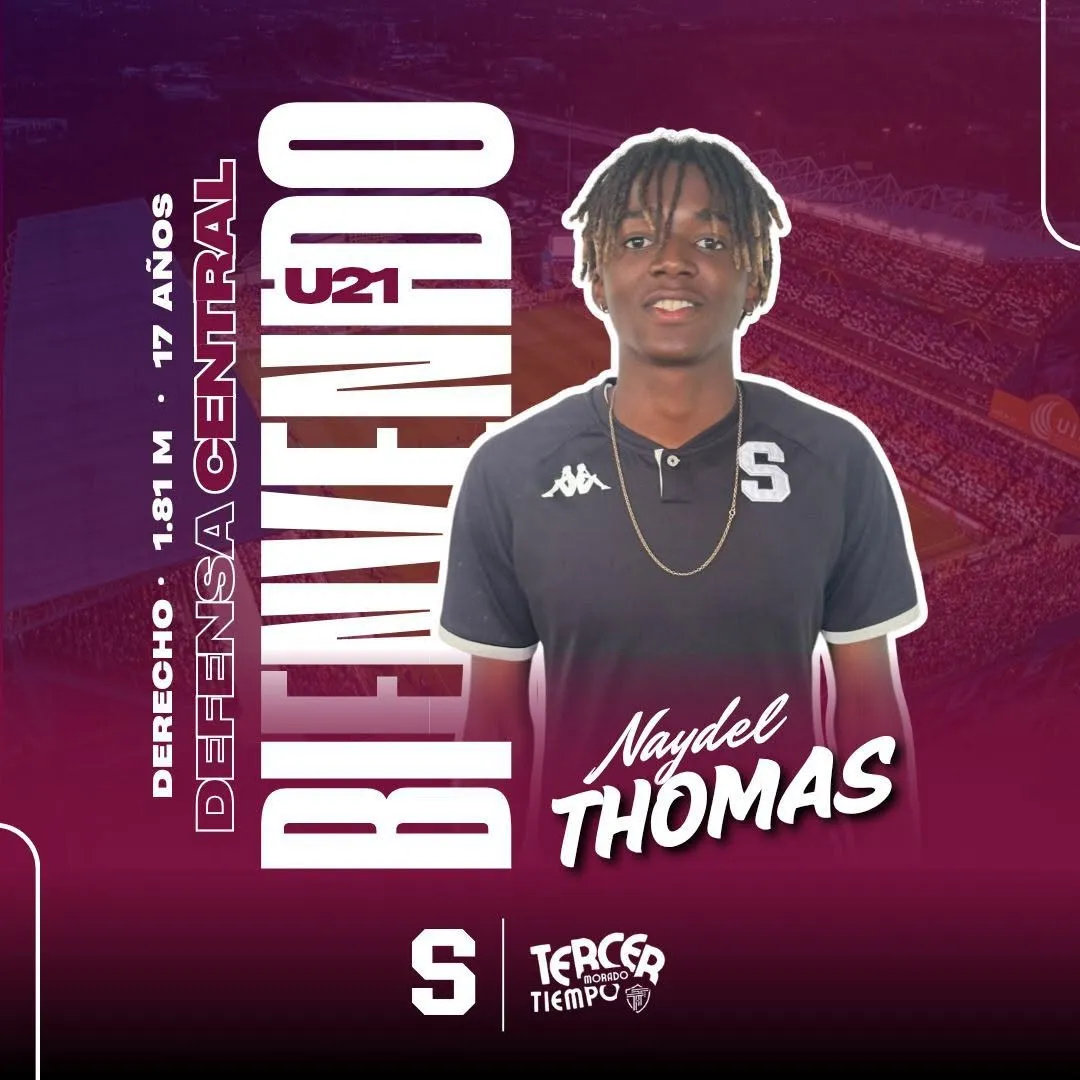 Thomas llegó en enero de 2025 a Saprissa. (@tercertiempomorado)