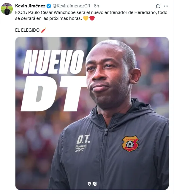 El anuncio de Kevin Jiménez en X.