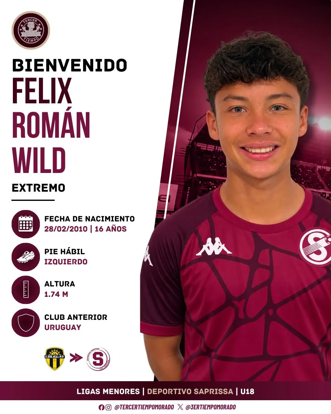Feliz Román Wild. (@TercerTiempoMorado)